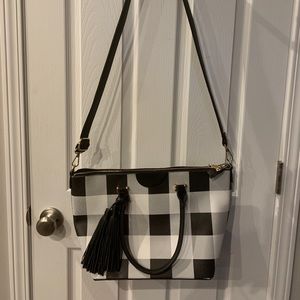 Buffalo Plaid Large Satchel